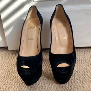 Christian Louboutin Velour Shameless Platforms